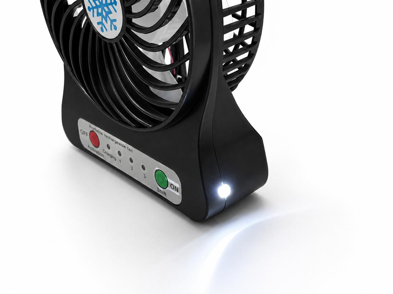 Боковий ліхтарик Mini Fan XSFS-01 у роботі